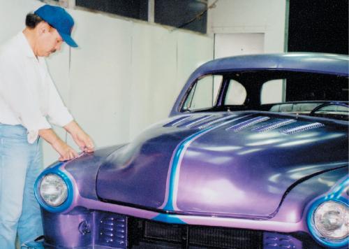 After a marathon session in the spray booth, it’s great to roll out the finished product for full viewing. You may be a bit blurry eyed, but the adrenaline rush from the new scallops is incredible. Custom paint is one of the greatest thrills in the car-building process.