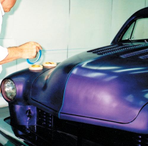 Always start with perfect centerlines on the hood, fenders and other panels. These temporary lines will keep your design perfectly balanced. A shortcut to find the exact center of a curved panel is to put a piece of tape across the entire panel. Remove the tape and fold it perfectly in half, and you have just found the center.